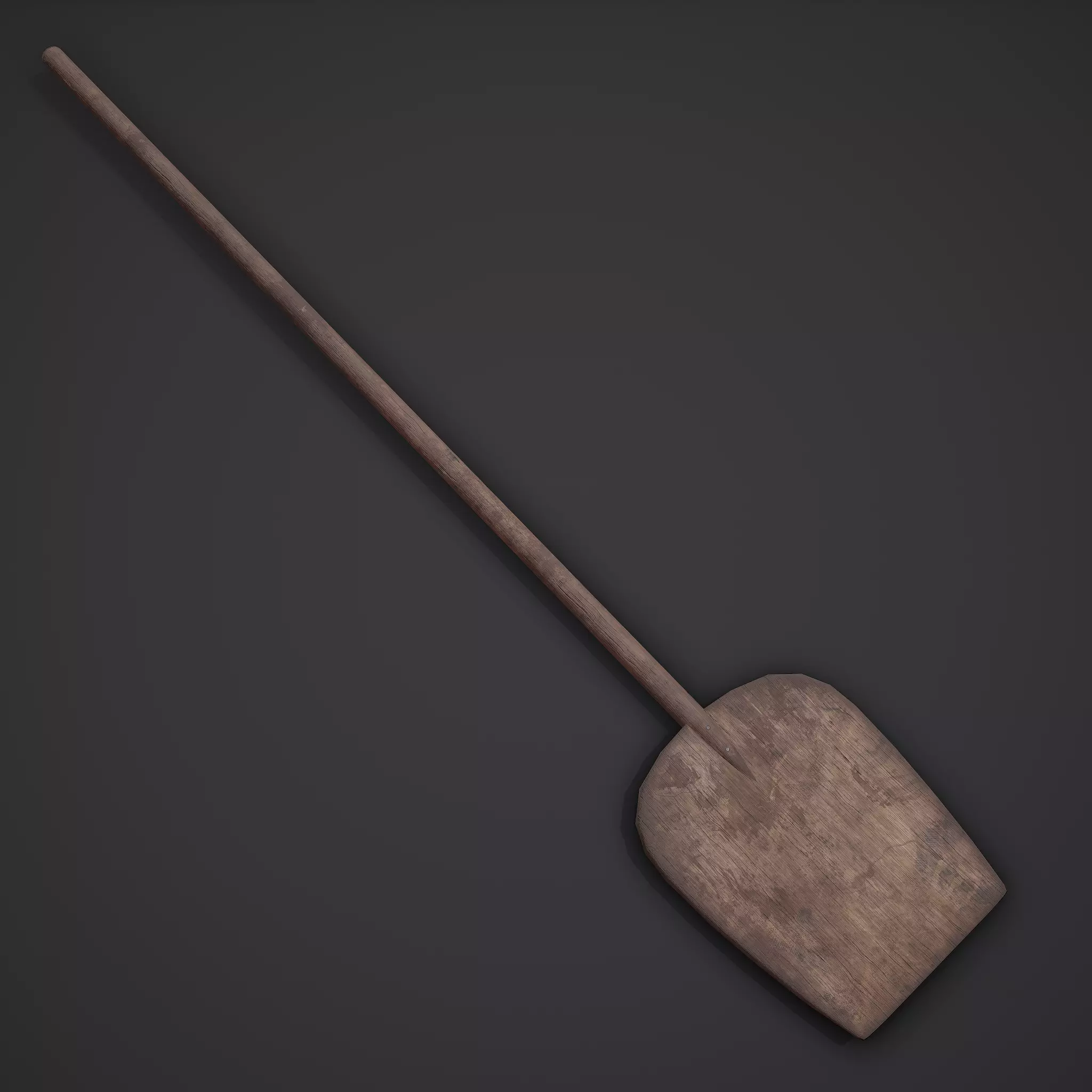 Medieval Bread Paddle Low-poly 3D model_0