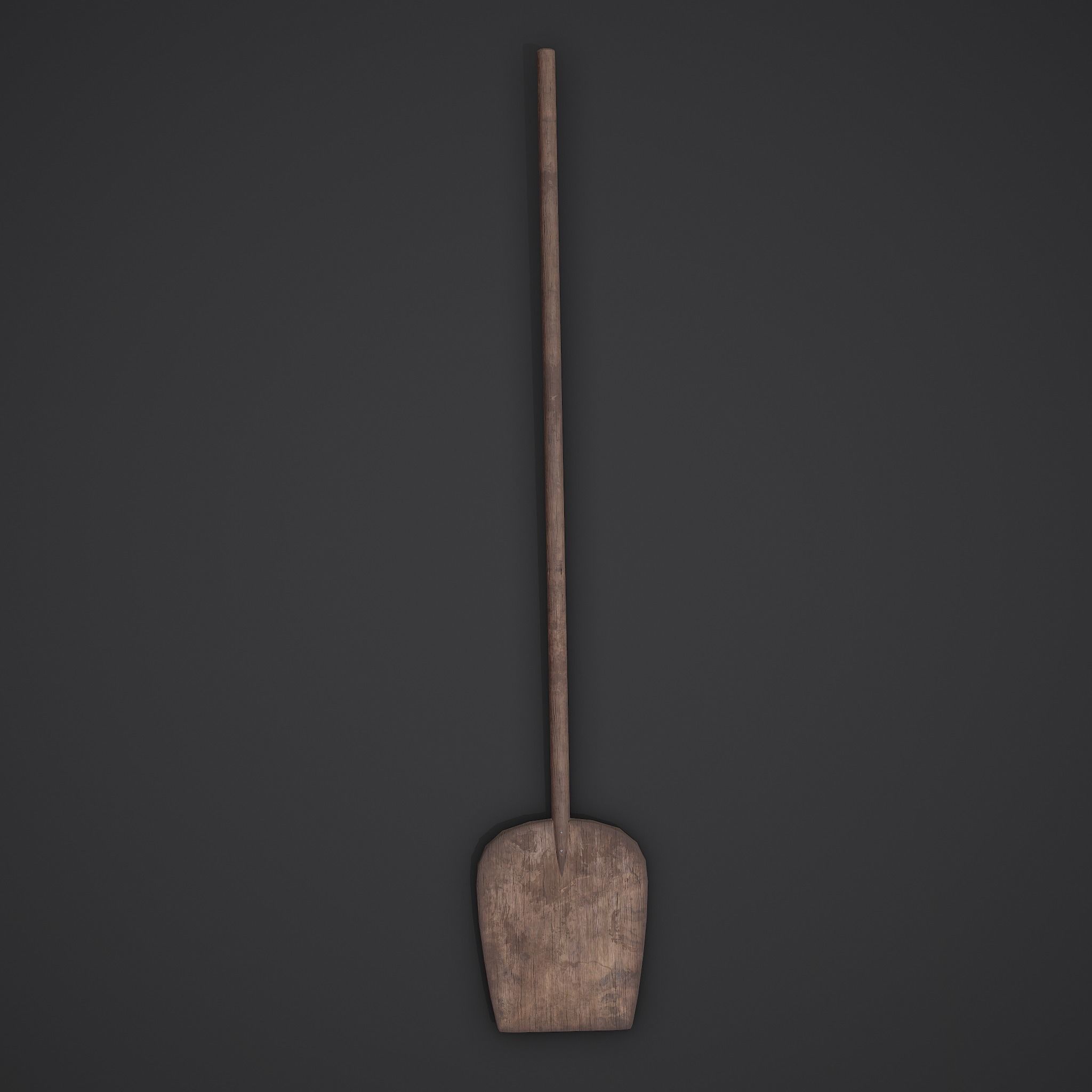 Medieval Bread Paddle Low-poly 3D model_5