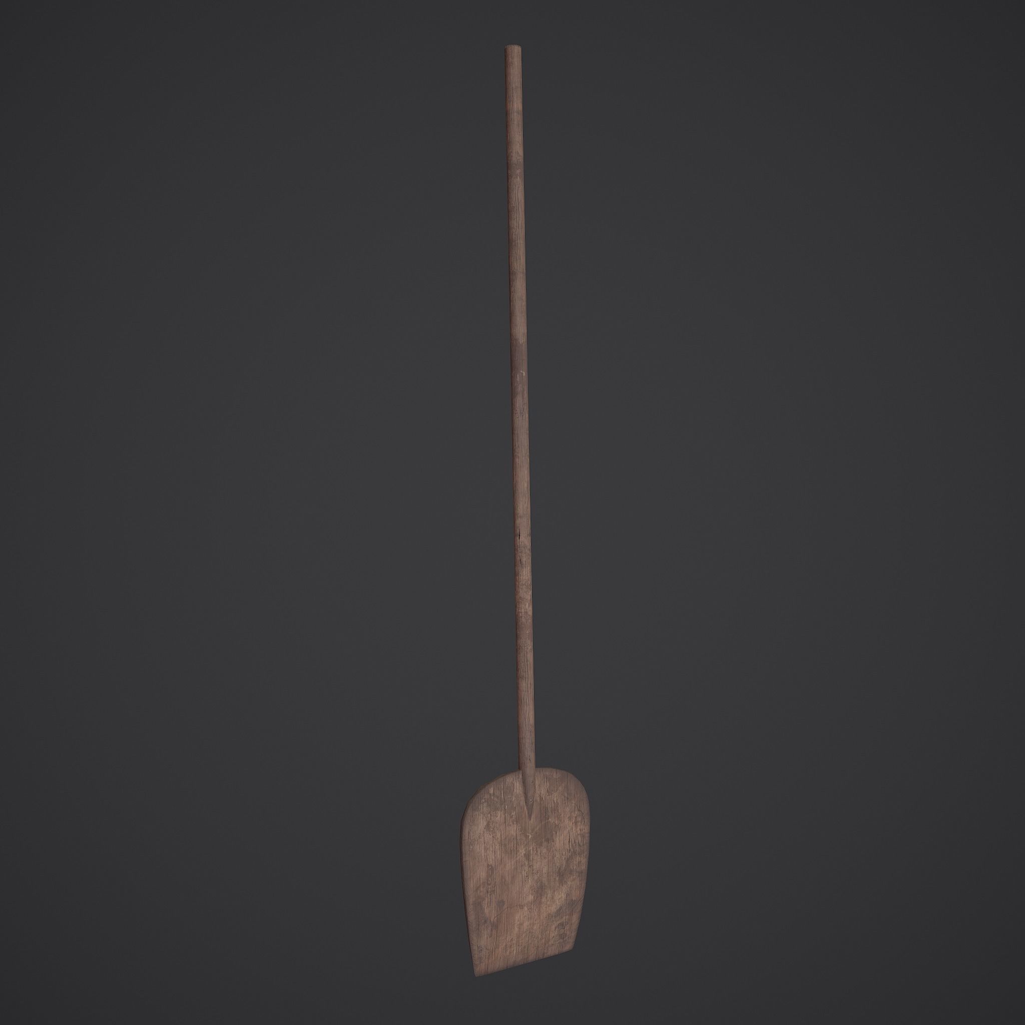Medieval Bread Paddle Low-poly 3D model_8