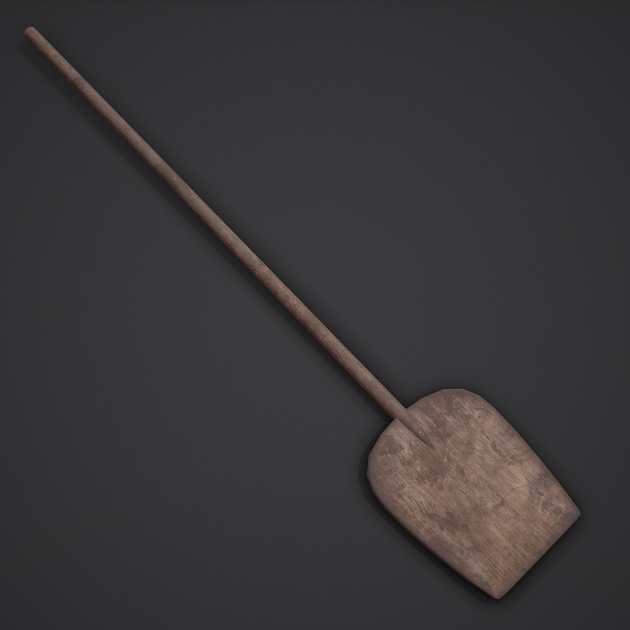 Medieval Bread Paddle Low-poly 3D model_22