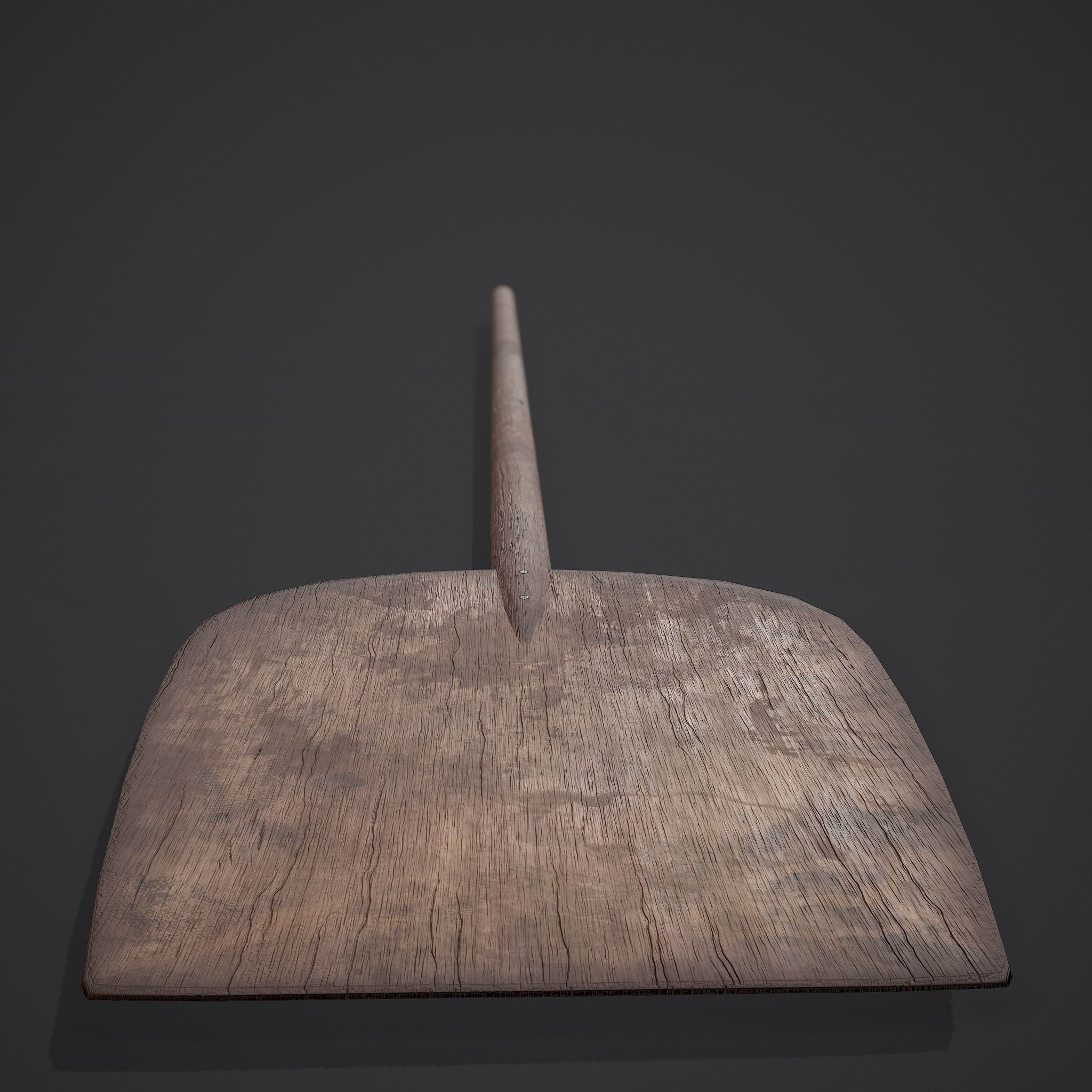 Medieval Bread Paddle Low-poly 3D model_3