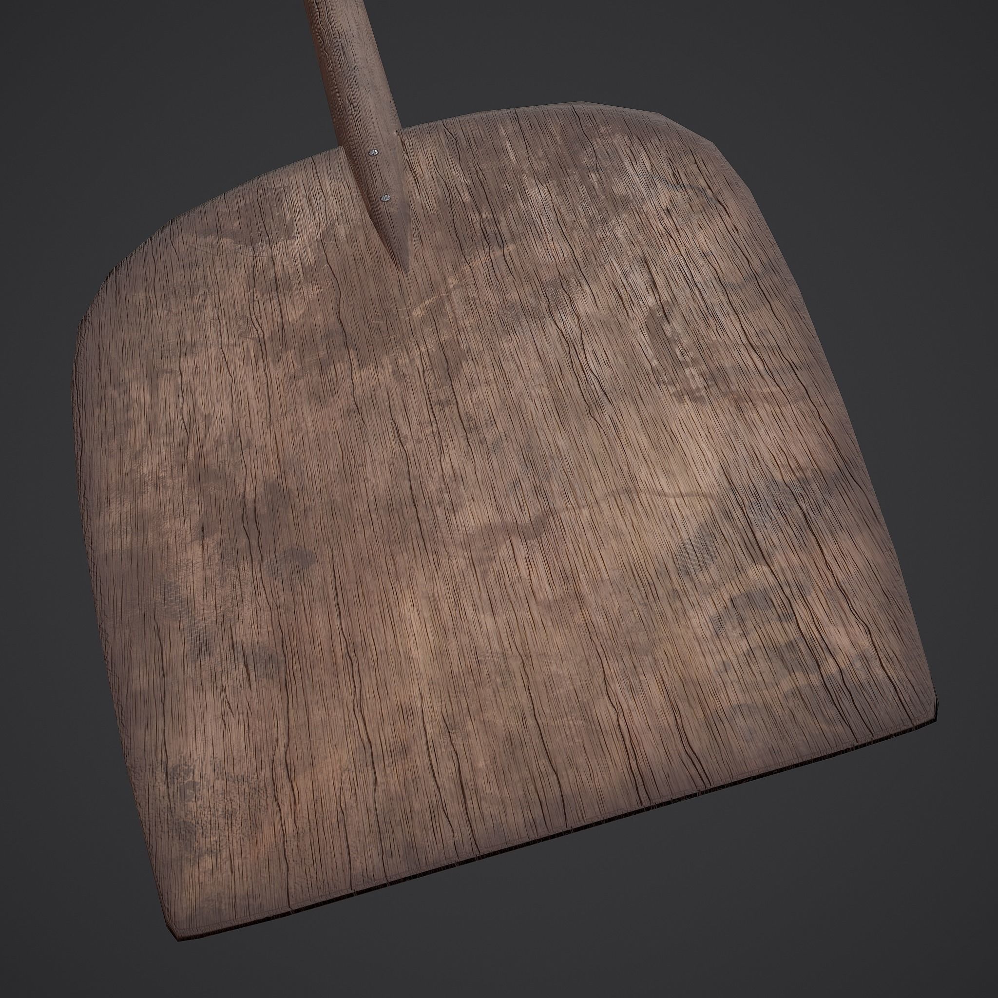 Medieval Bread Paddle Low-poly 3D model_12