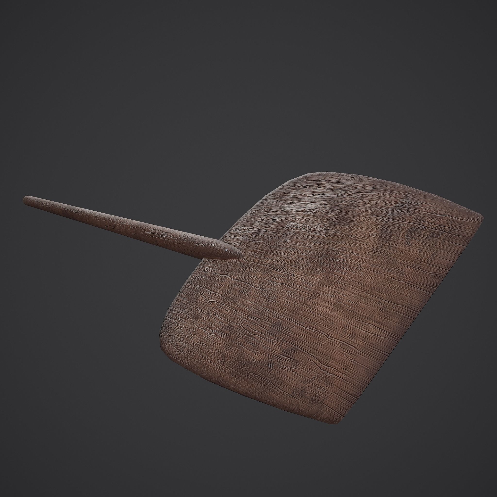 Medieval Bread Paddle Low-poly 3D model_19