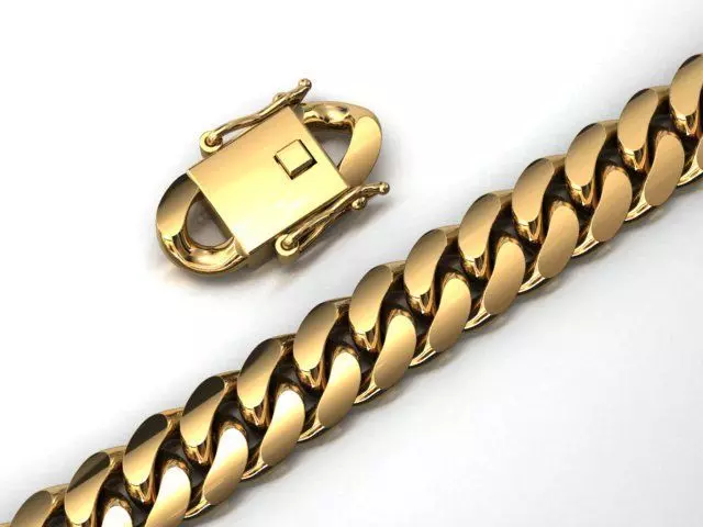 8MM CUBAN LINK CHAIN BRACELET OR NECKLACE 3D print model_0