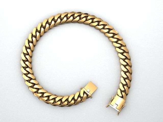 8MM CUBAN LINK CHAIN BRACELET OR NECKLACE 3D print model_1