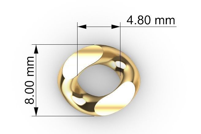 8MM CUBAN LINK CHAIN BRACELET OR NECKLACE 3D print model_4