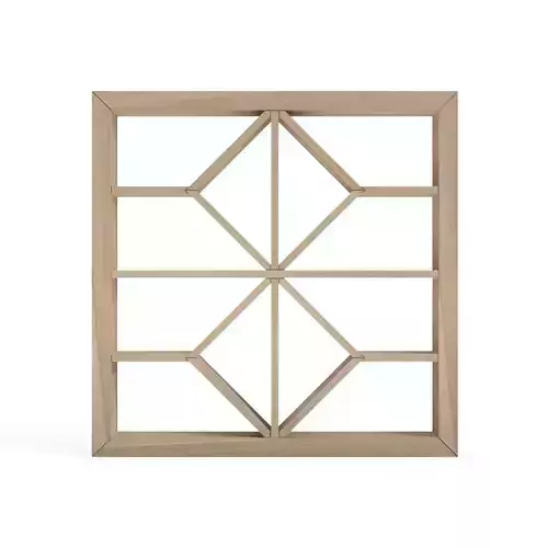 Sorobandama square window frame - oak 3D print model