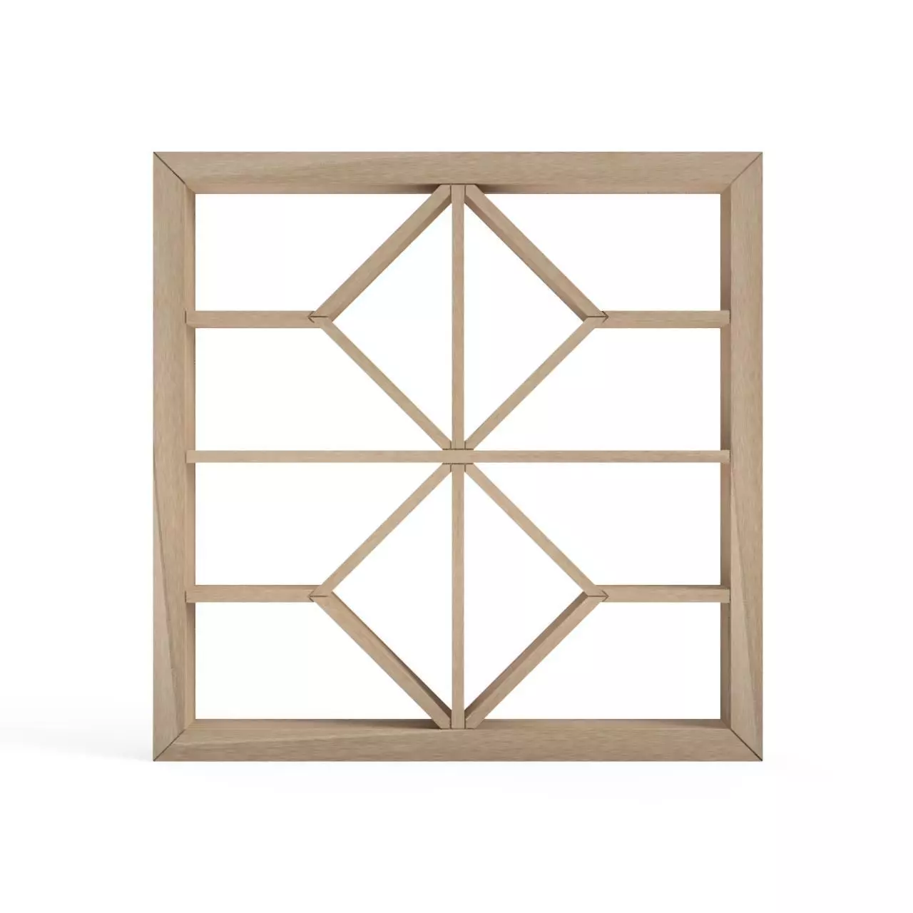 Sorobandama square window frame - oak 3D print model_0