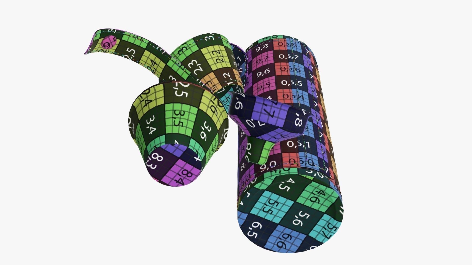 Flask with glasses leather cover opened 3D model_14