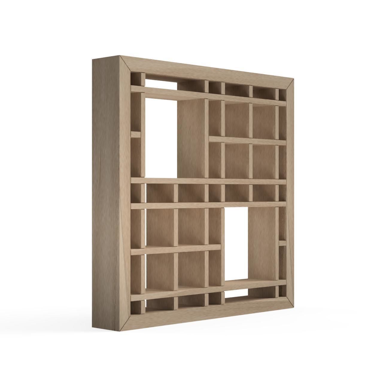 Yotsumejunoji wooden frame with squares 3D print model_2