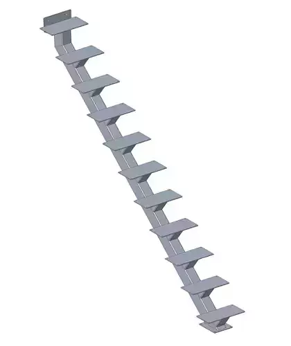 staircase 3D ladders - stainless steel ladders