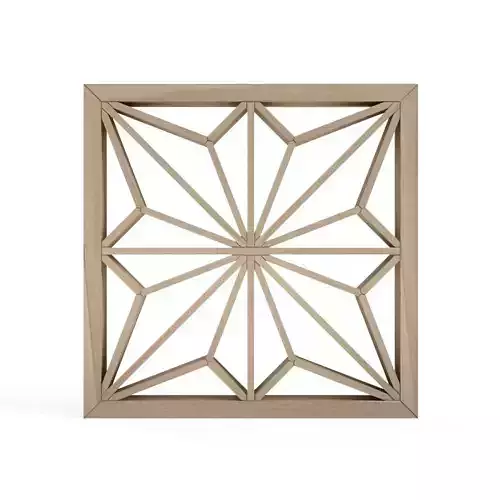 Maganeasanoha wooden frame with geometric design 3D print model