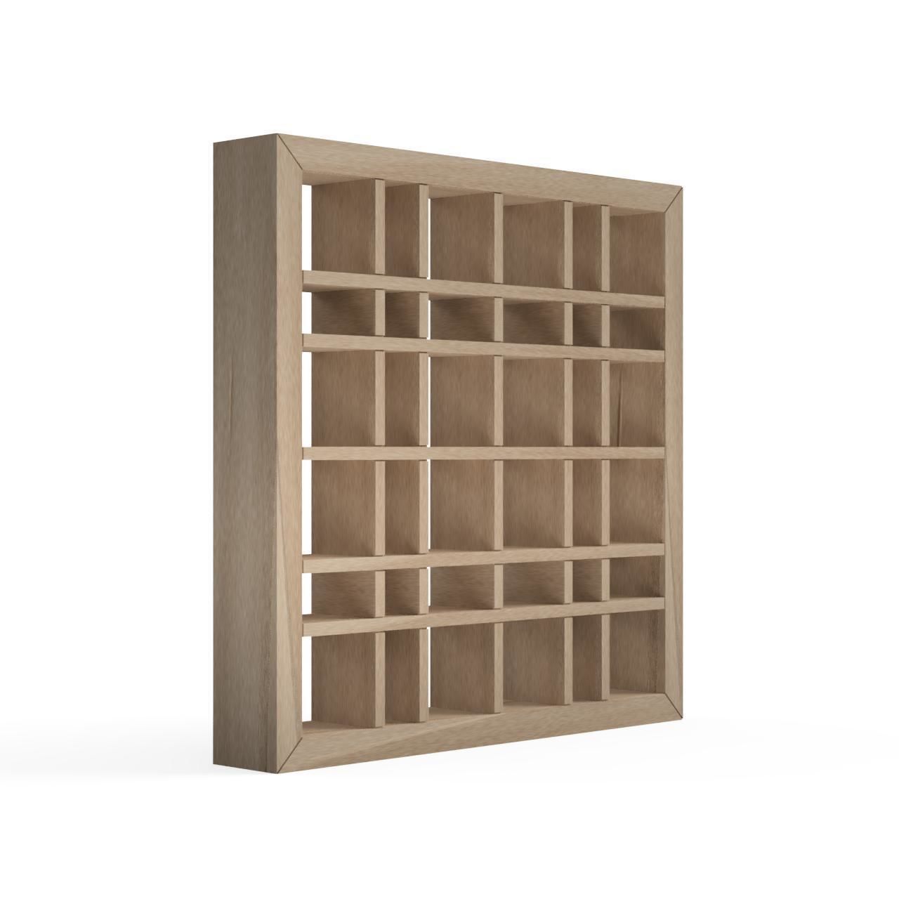 Fukiyose wooden frame with squares 3D print model_2