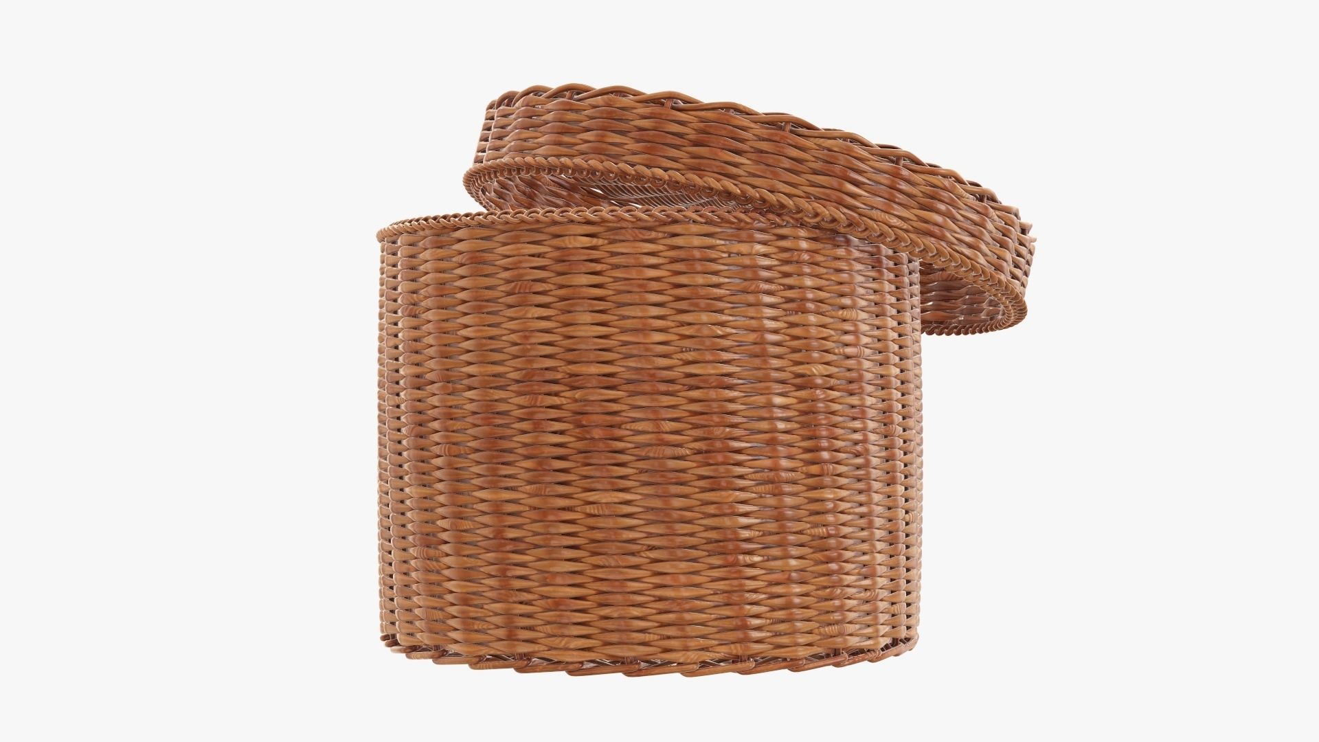 Big wicker box 3D model_1