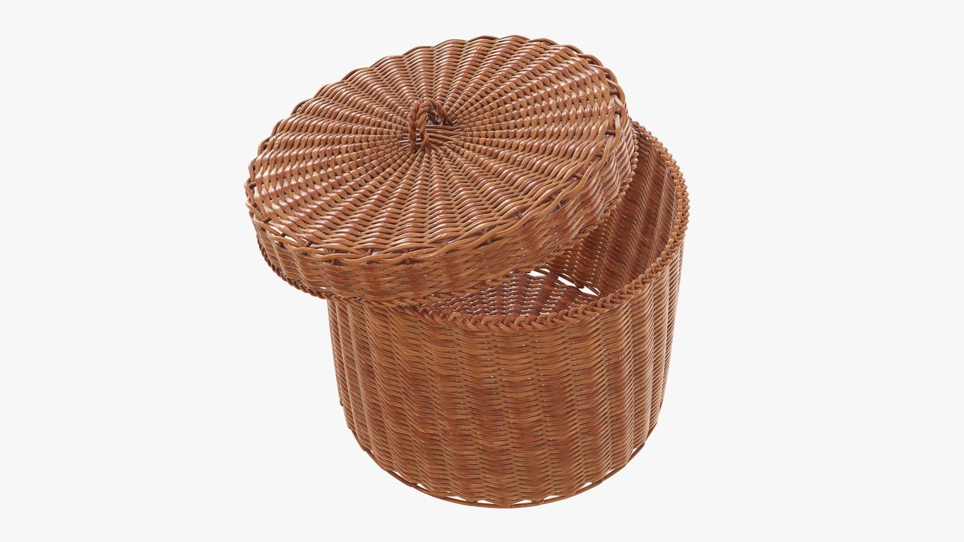 Big wicker box 3D model_2