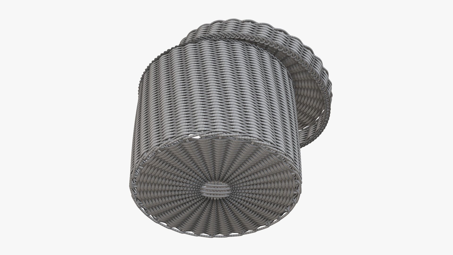 Big wicker box 3D model_9