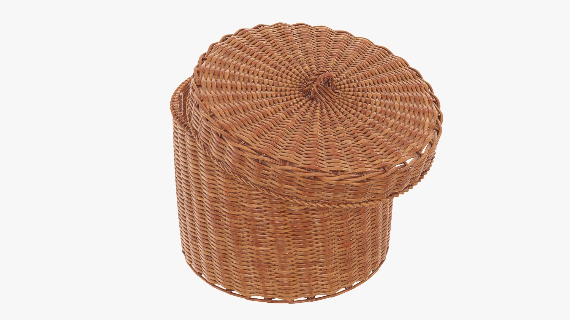 Big wicker box 3D model_3