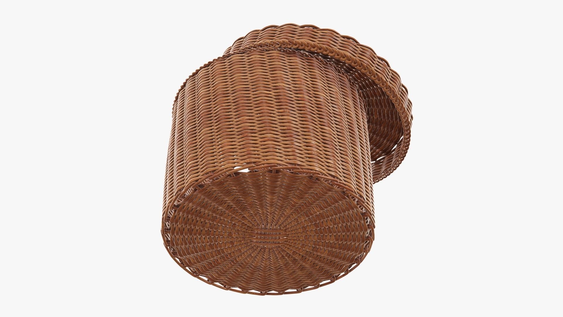 Big wicker box 3D model_4