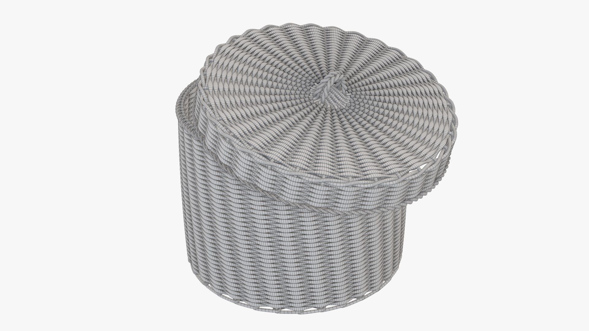 Big wicker box 3D model_8