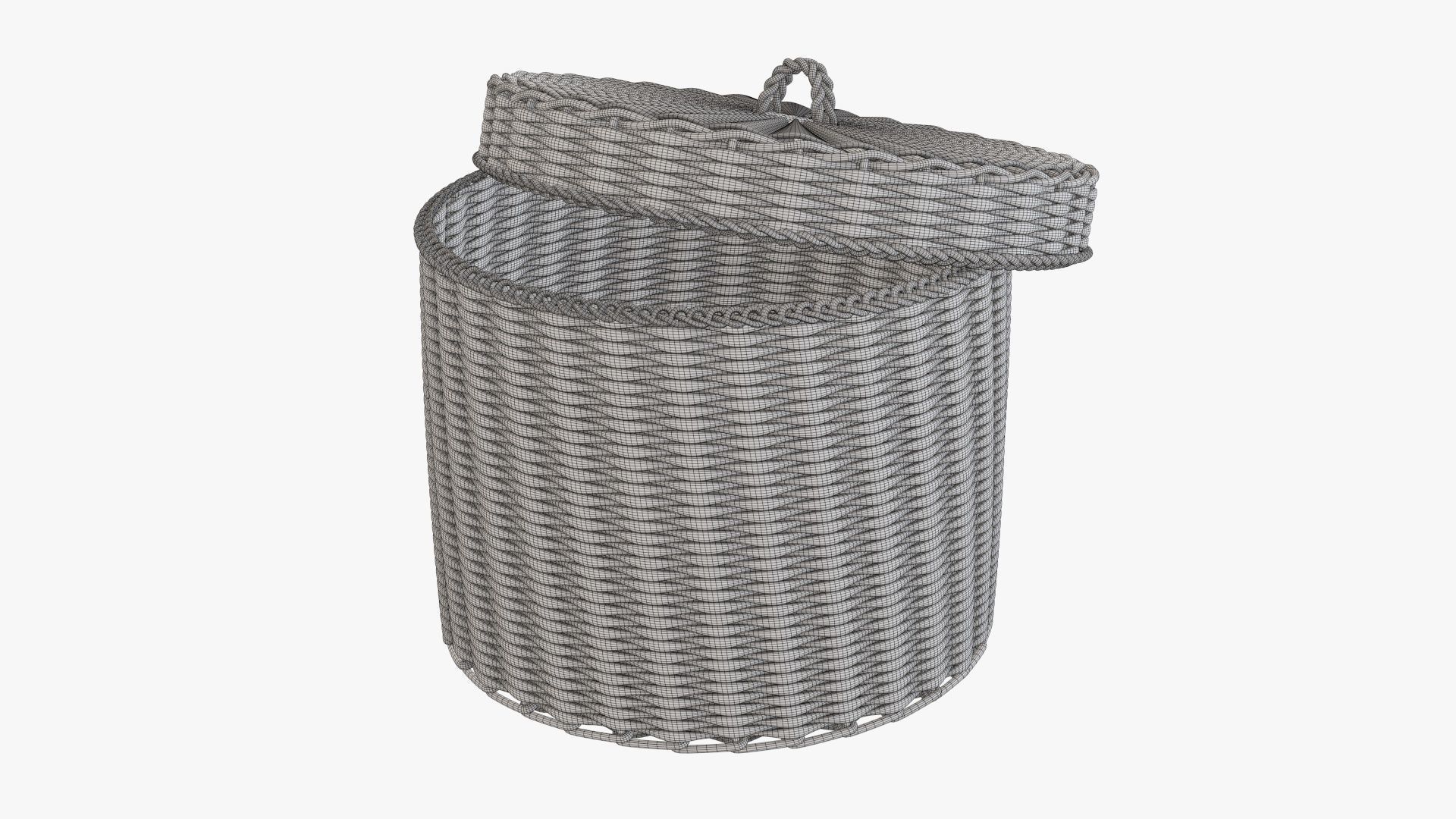 Big wicker box 3D model_5