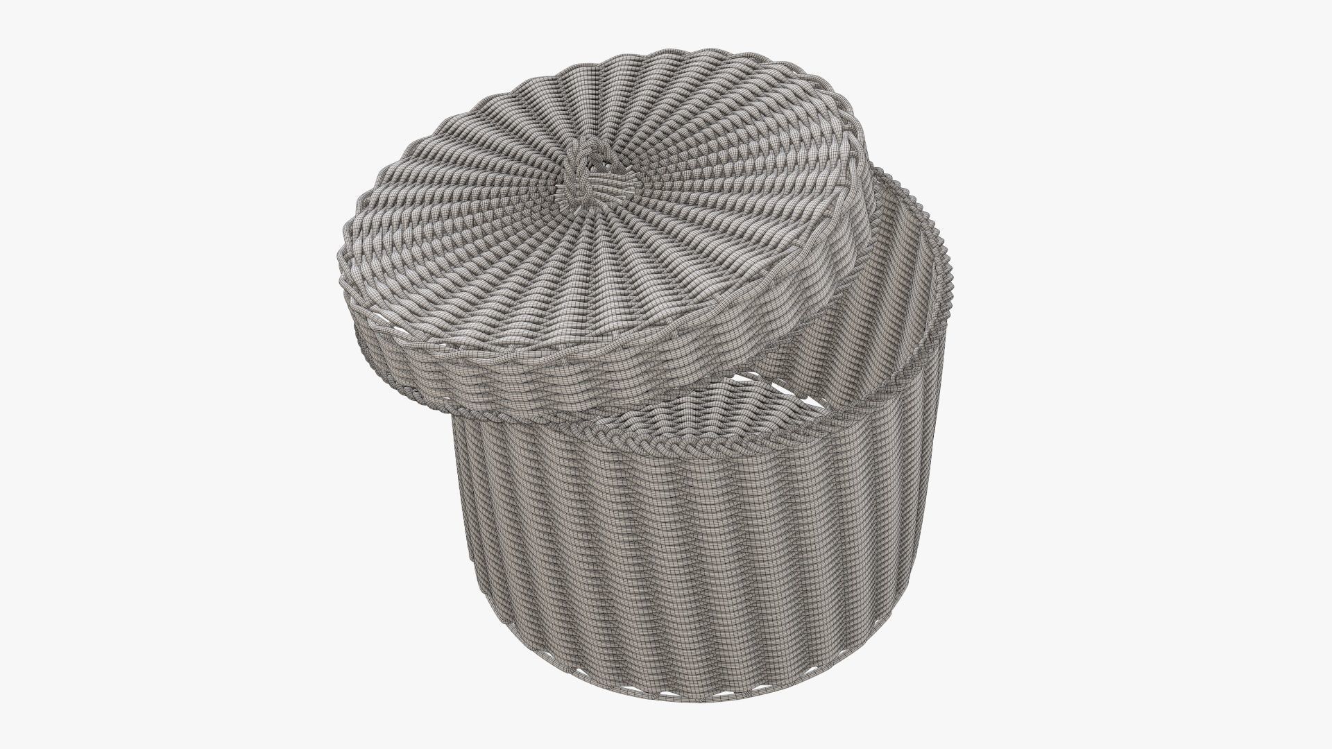Big wicker box 3D model_7