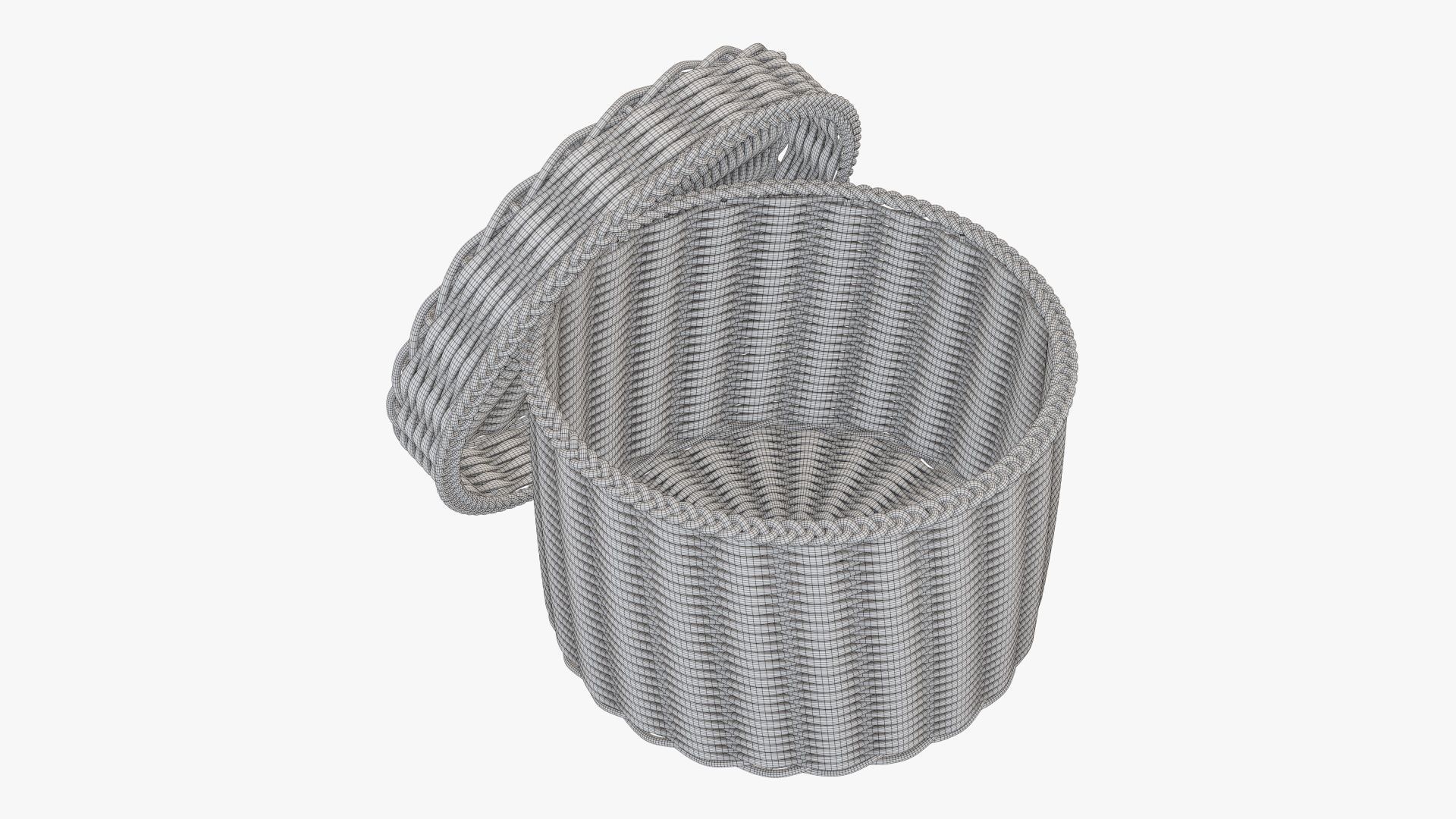 Medium wicker box 3D model_8