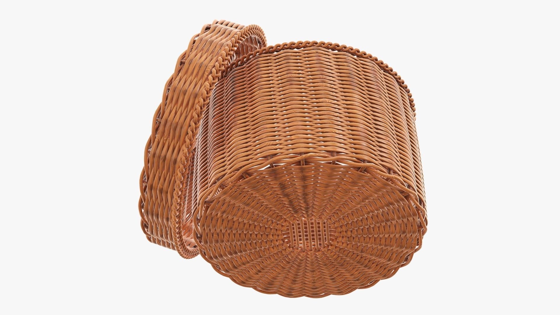 Medium wicker box 3D model_4