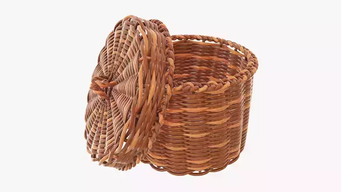 Small wicker box 3D model
