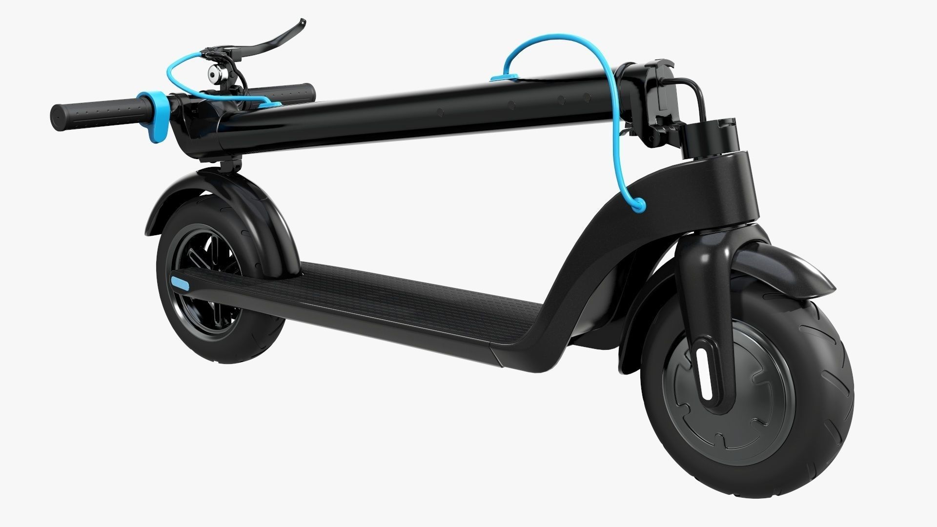 Scooter electric 01 folded 3D model_4