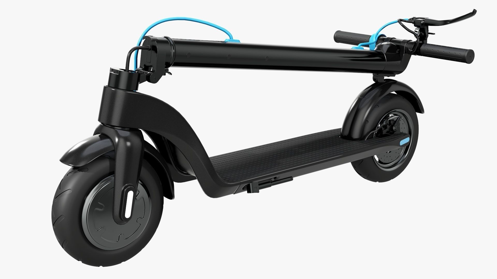 Scooter electric 01 folded 3D model_3