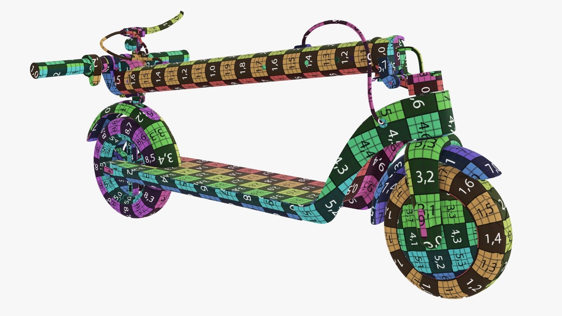 Scooter electric 01 folded 3D model_26