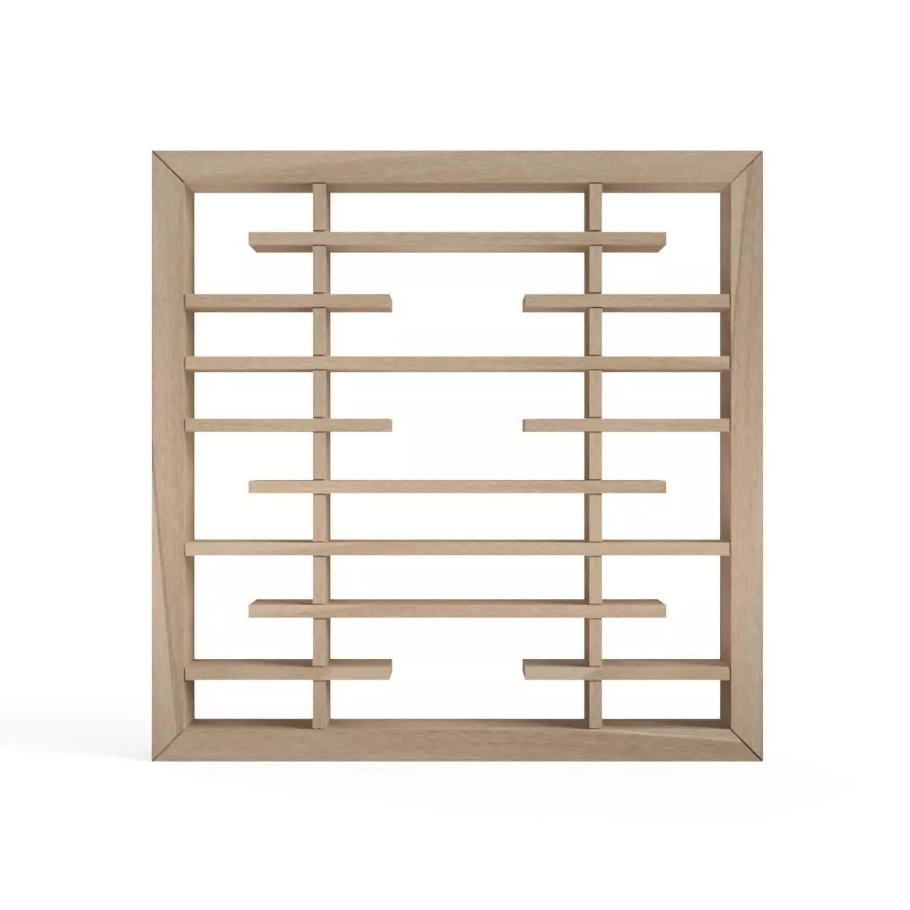 Kirikokasumi wooden frame with squares 3D print model_0