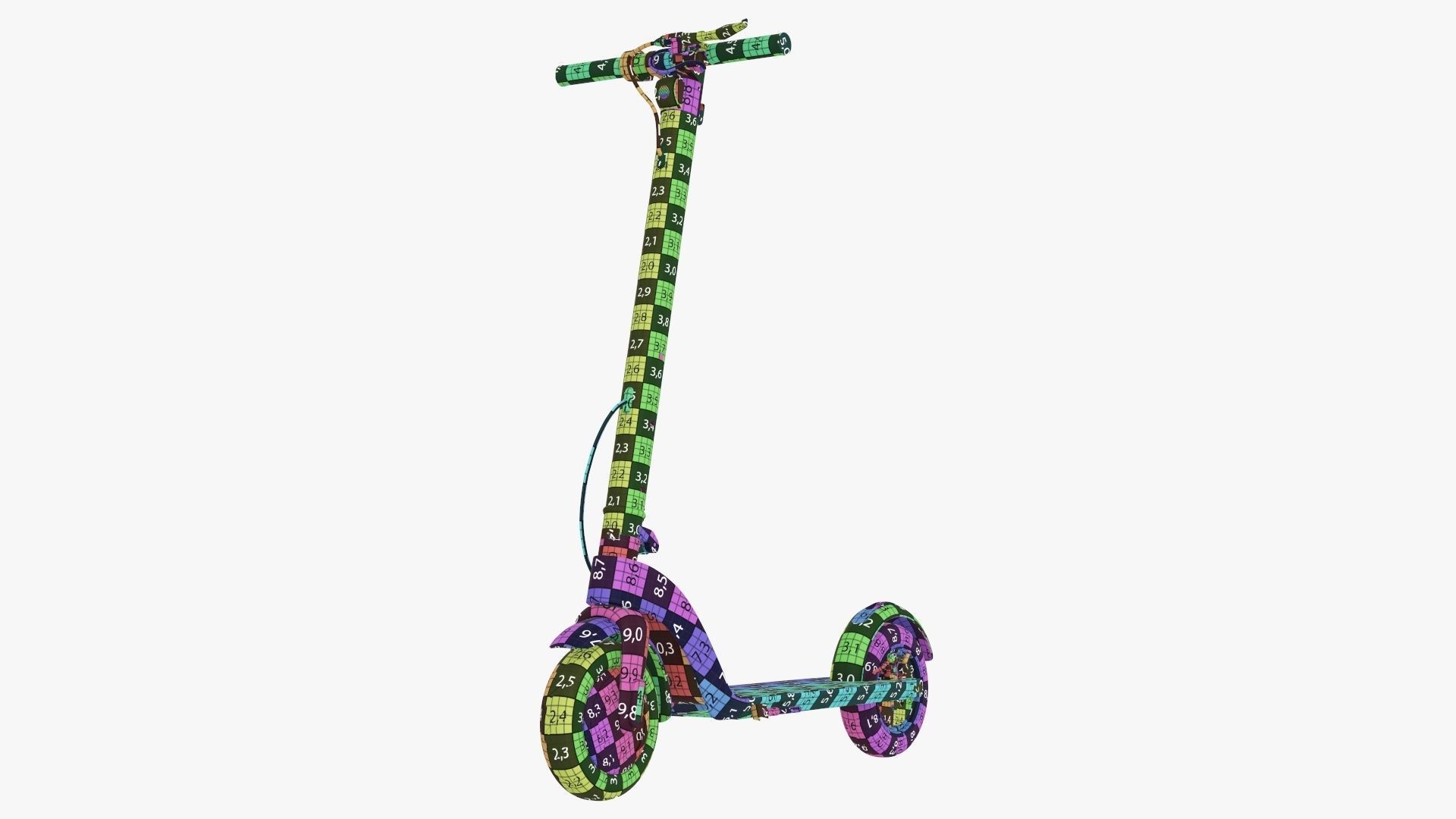 Scooter electric 01 white 3D model_23