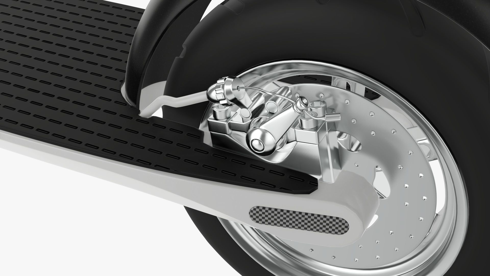 Scooter electric 01 white 3D model_8