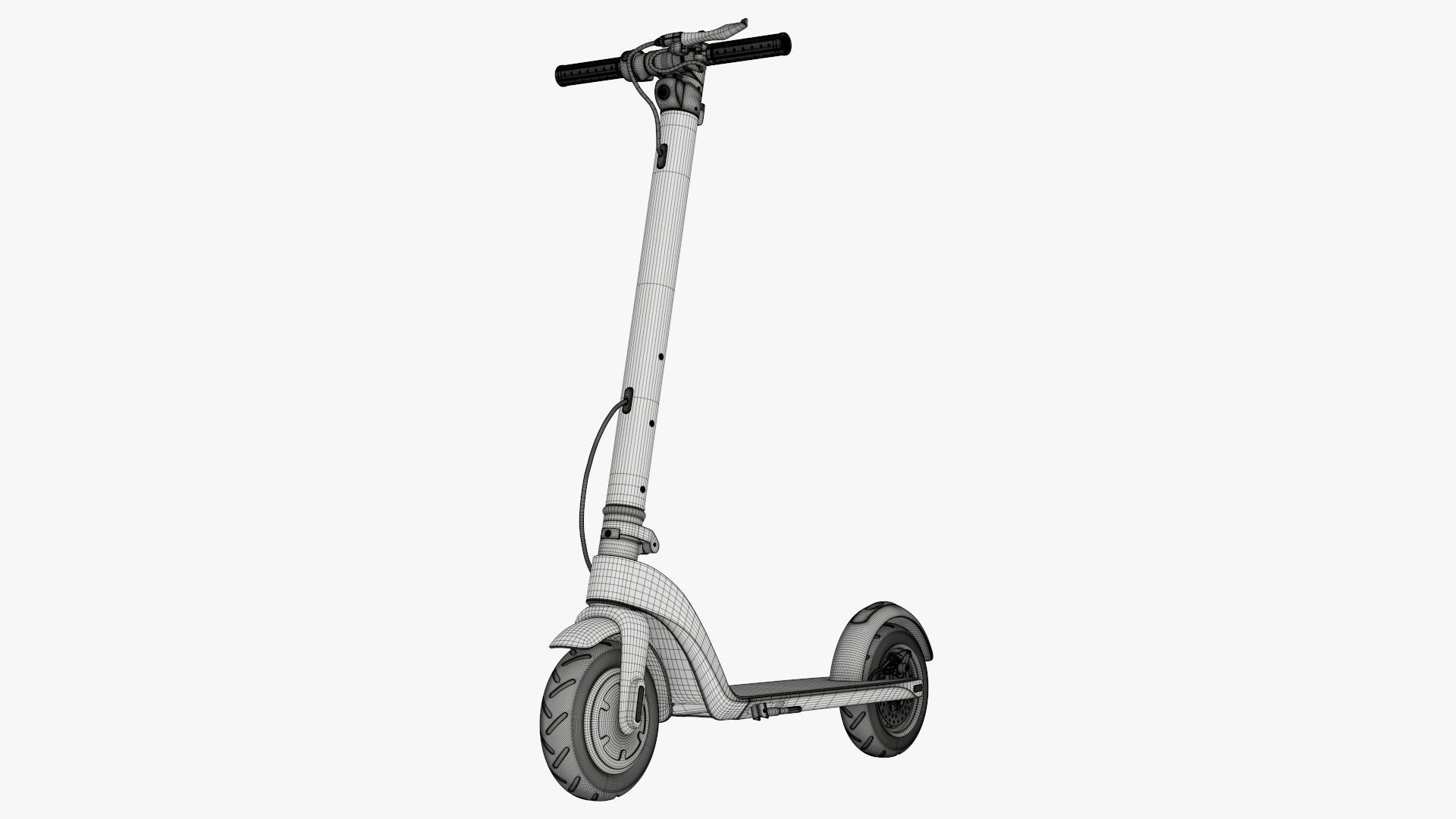 Scooter electric 01 white 3D model_12