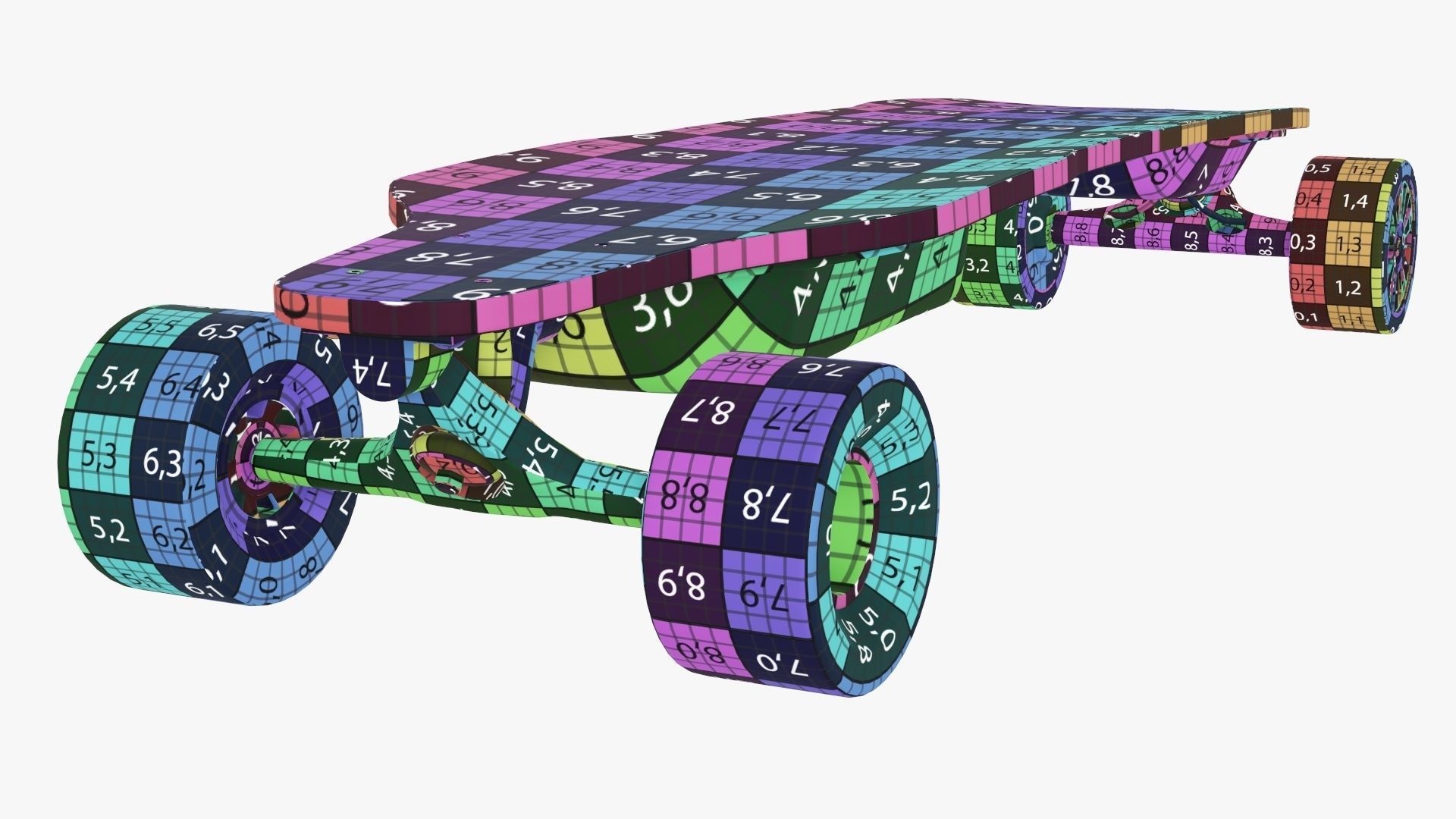 Skateboard electric 01 3D model_33