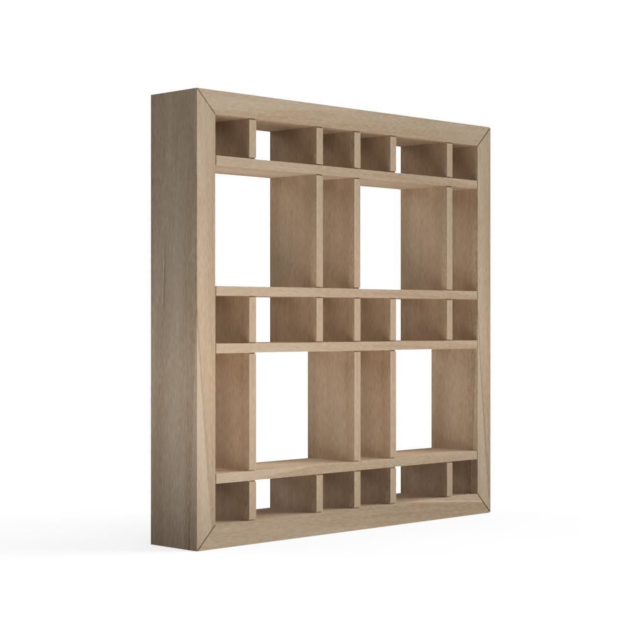 Okuriigeta-part2 square frame - oak 3D print model_2