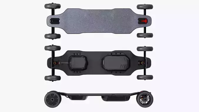 Skateboard electric 02 3D model