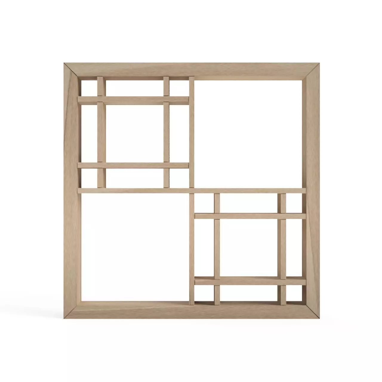 Okuriigeta-part1 square frame - oak 3D print model_0