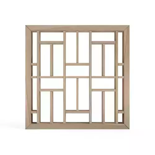 Teinojikuzushi wooden frame with squares 3D print model
