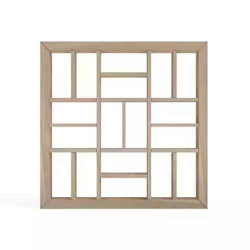 Ninojikuzushi-part2 square frame - oak 3D print model