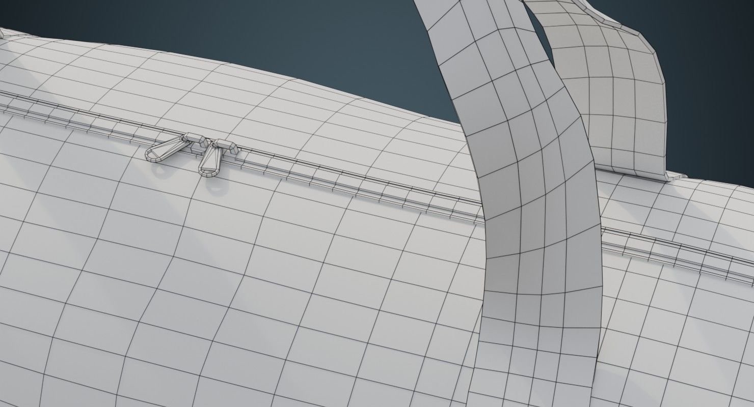 Gym Bag 1D Low-poly 3D model_10