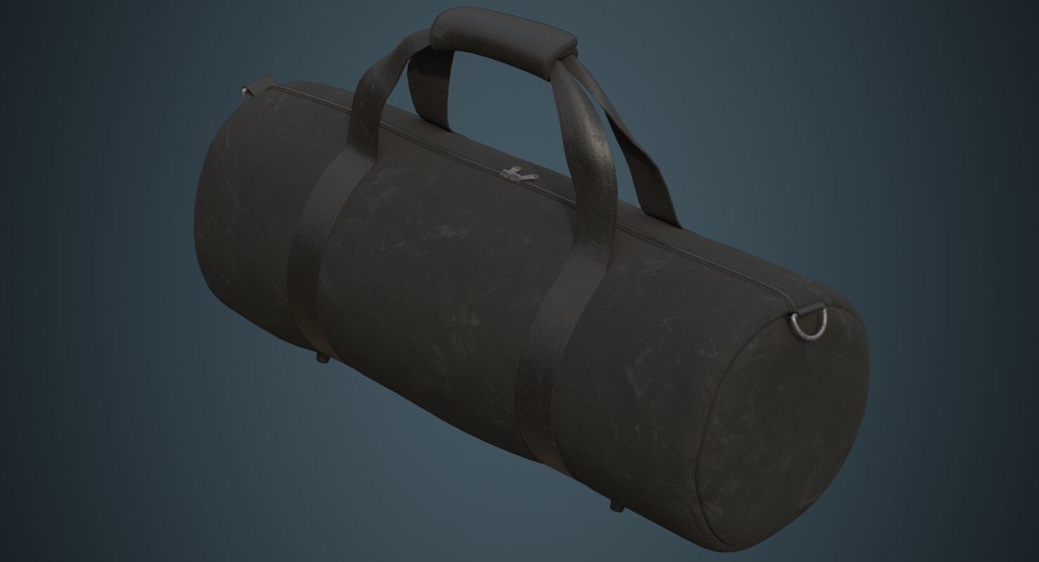 Gym Bag 1D Low-poly 3D model_3