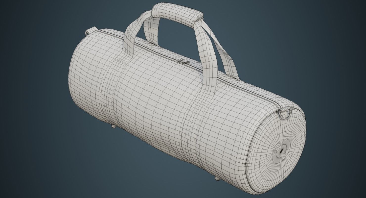 Gym Bag 1D Low-poly 3D model_9
