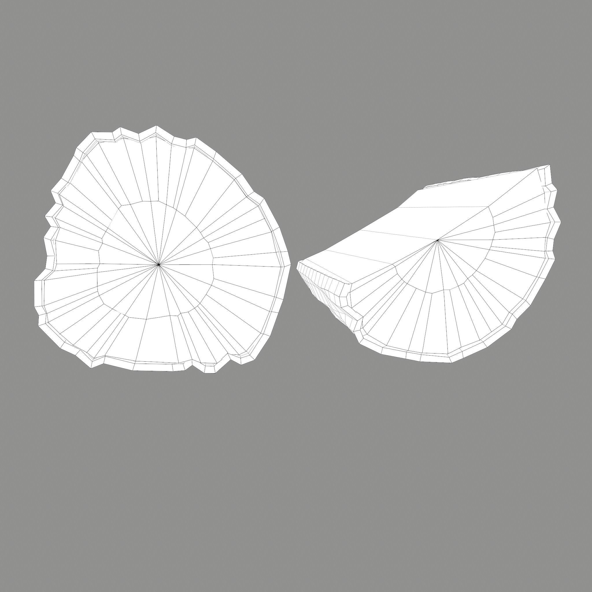 Wood Log Low-poly 3D model_27