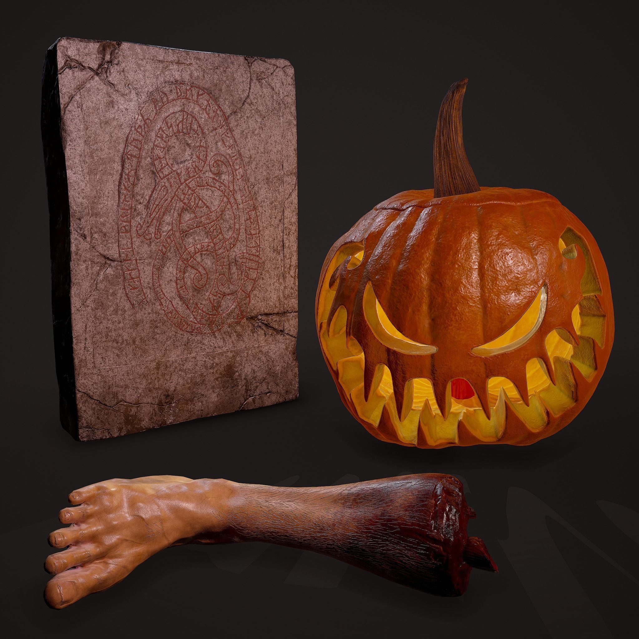 Halloween Horror Props Pack  3D Model Collection_110