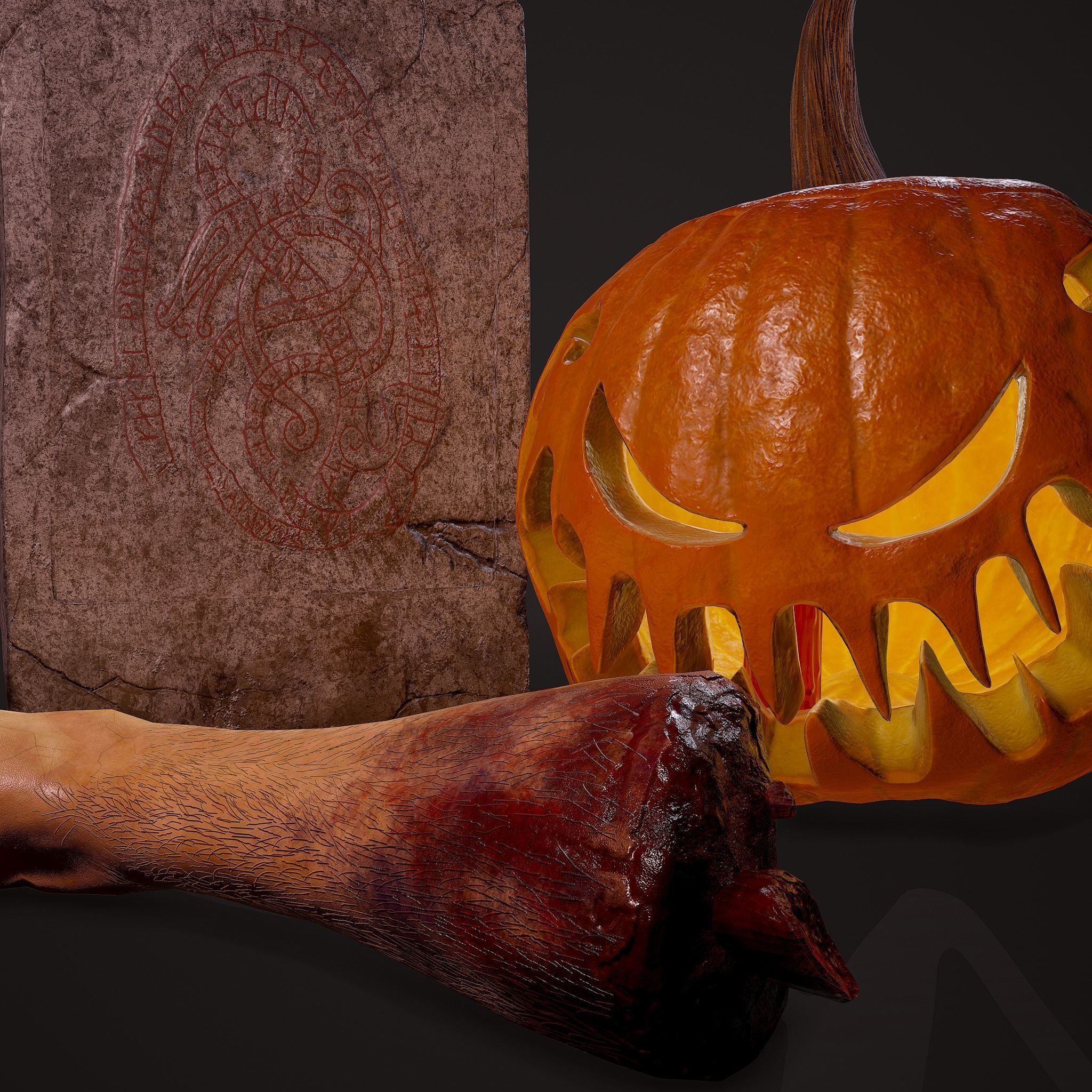 Halloween Horror Props Pack  3D Model Collection_113