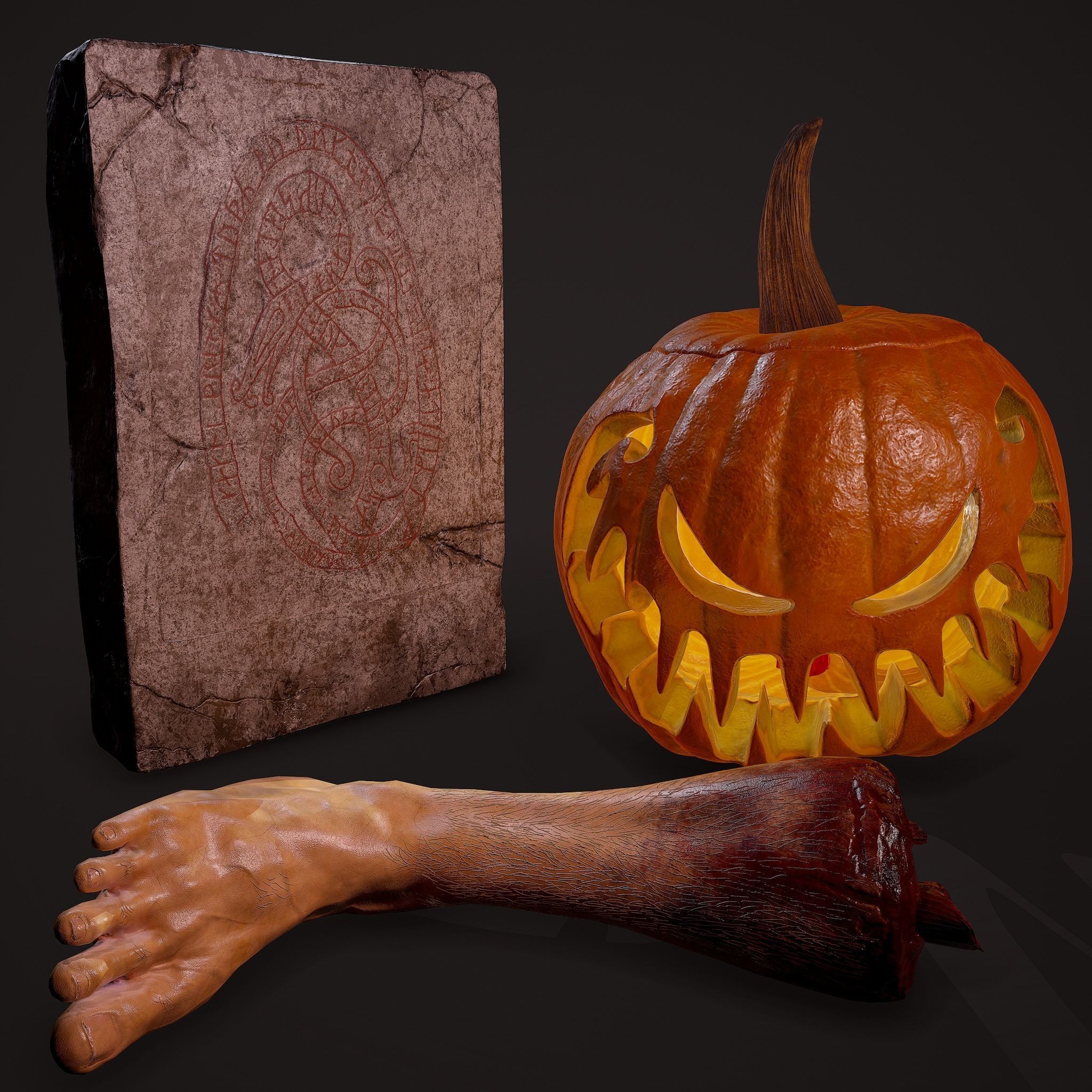 Halloween Horror Props Pack  3D Model Collection_112