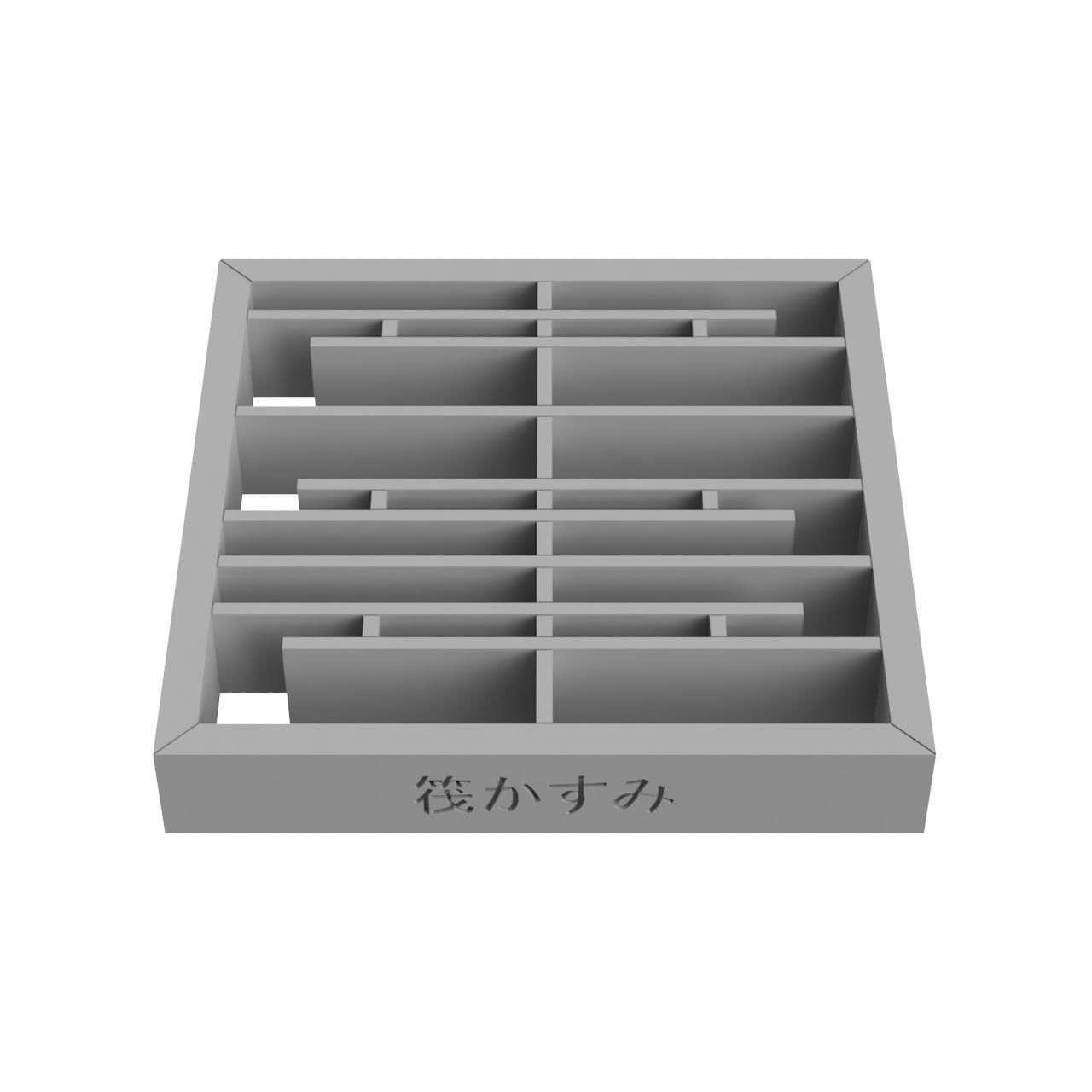 Ikadakasumi japanese wall shelf 3D print model_3