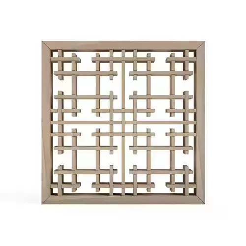 Izutsutsunagi wooden lattice design 3D print model